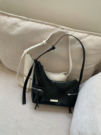 Femi τσάντα ώμου PU σε στυλ Cross-Border Trend, ορθογώνιο σχήμα, κλείσιμο με φερμουάρ, πολυεστερική επένδυση, εσωτερική θήκη με φερμουάρ και θήκη για κινητό