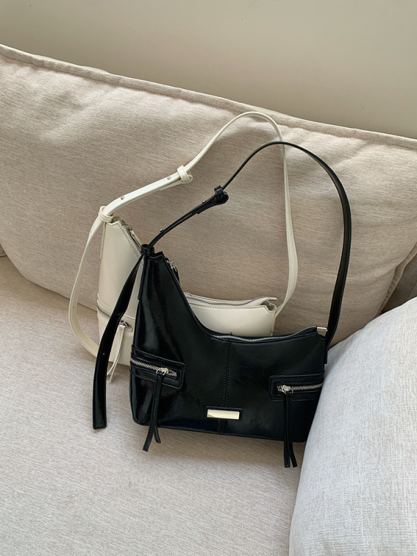 Femi τσάντα ώμου PU σε στυλ Cross-Border Trend, ορθογώνιο σχήμα, κλείσιμο με φερμουάρ, πολυεστερική επένδυση, εσωτερική θήκη με φερμουάρ και θήκη για κινητό