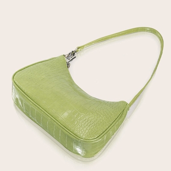 Shijiang PU γυναικεία τσάντα υπό μασχάλη, οριζόντια τετράγωνη μορφή, φερμουάρ, φθινοπωρινή 2021