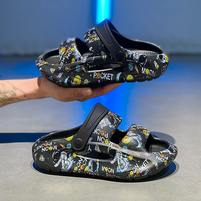 Παιδικά EVA παραθαλάσσια σανδάλια με καρτούν σχέδιο, unisex, EVA επάνω/σόλα, για ηλικίες 7–16, καλοκαιρινή κυκλοφορία 2024