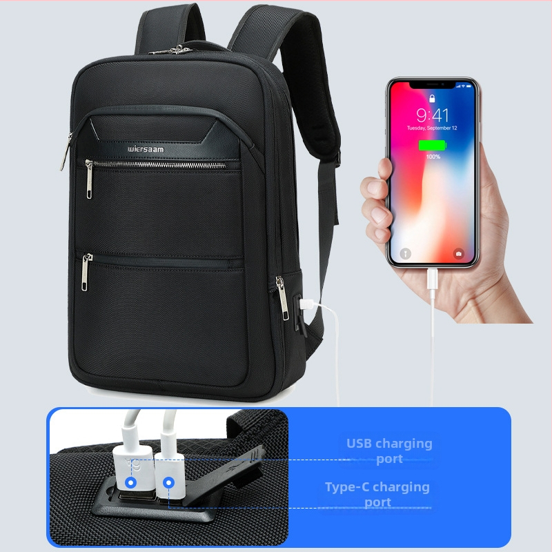 Pánsky obchodný batoh s rozšírením, kapacita 20–35L, Oxford látka, na služobné cesty