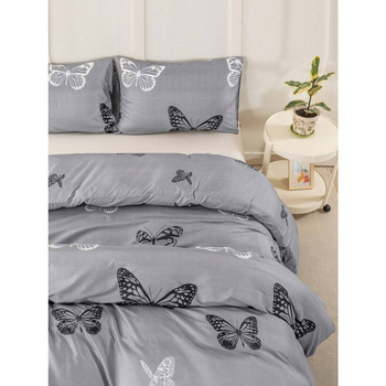 Triju daļu gultasveļas komplekts, ķīmiskas šķiedras, digitālā apdruka, mūsdienīgs minimālists stils, svars 90