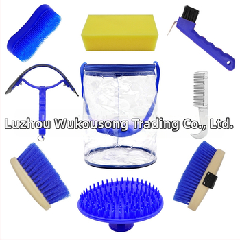 Σετ εργαλείων περιποίησης αλόγου, 8 τεμαχίων, με διαφανή συσκευασία