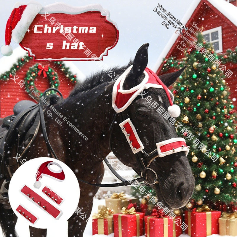 Σετ καπέλο Άγιου Βασίλη για άλογο με μαλλί και κάλυμμα κεφαλής - (Αριθμός προϊόντος: X6; Αντικείμενο: Άλογο; Προέλευση: Zhejiang; Διασυνοριακή εξαγωγή αποκλειστικά: Ναι; Εισαγωγή: Όχι)