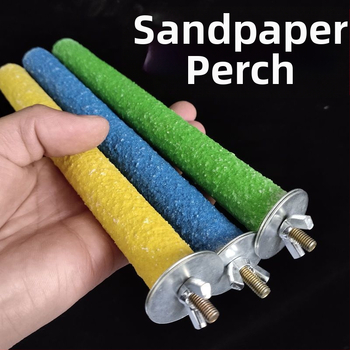 Παιχνίδι παπαγάλου για τρίψιμο νυχιών και ράμφους, με άμμο και κάθετη βάση, μοντέλο #7