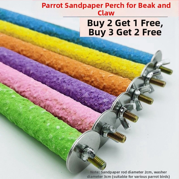 Παιχνίδι παπαγάλου για τρίψιμο νυχιών και ράμφους, με άμμο και κάθετη βάση, μοντέλο #7