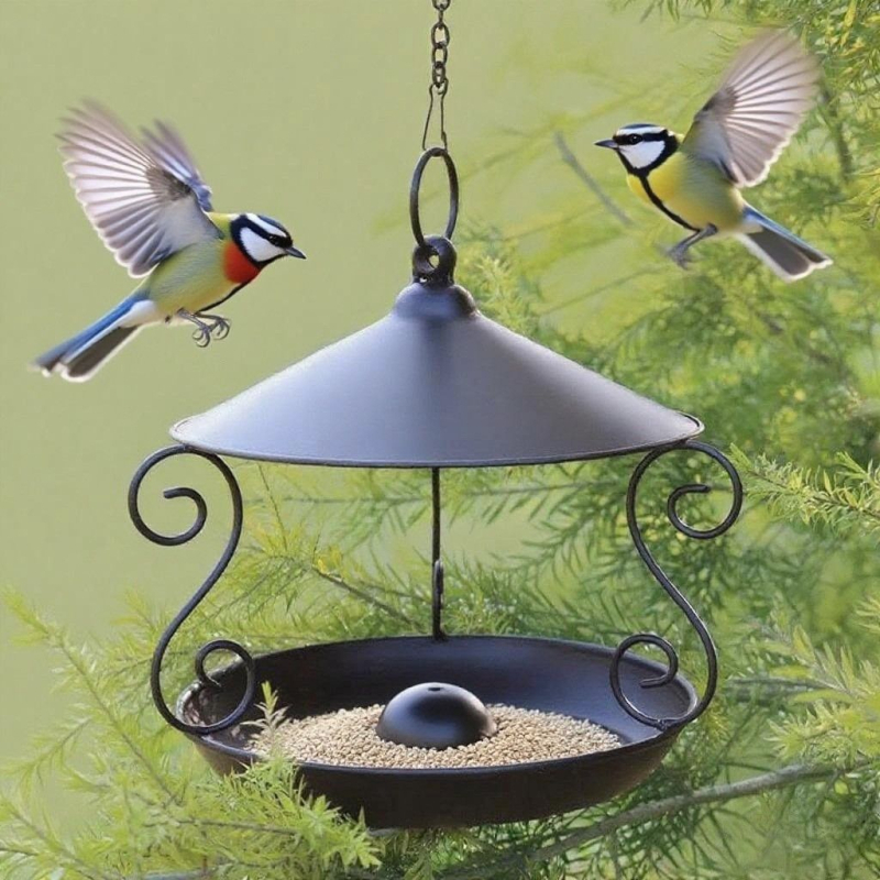 Kolibrių lesyklėlė, iš plieno, retro nostalgijos stilius, lauko sodo dekoras, modelis pxx763631992881