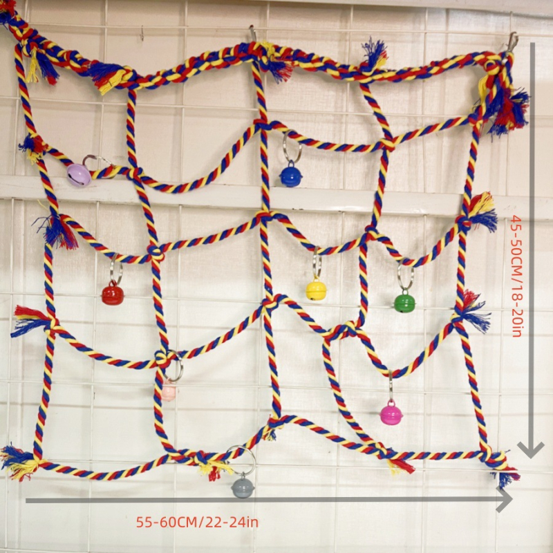 Παιχνίδι για πουλιά με υφαντό αναρριχητικό δίχτυ-χαμάκ (Κωδικός: 025; Δεν έχει εισαχθεί; Είδος: πουλί)