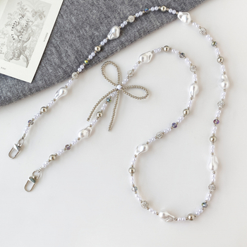 Κορδόνι τηλεφώνου Crossbody με μαργαριταρένια χάντρα – κομψό, 1 τεμάχιο, γυάλινη επένδυση, μοντέλο jd601100179686968, κυκλοφορεί χειμώνας 2025