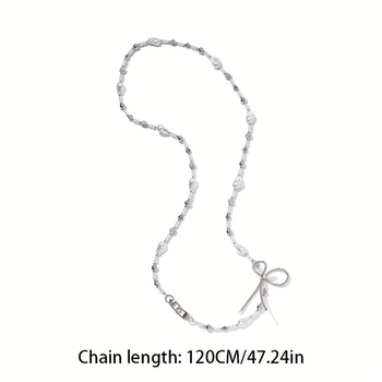 Κορδόνι τηλεφώνου Crossbody με μαργαριταρένια χάντρα – κομψό, 1 τεμάχιο, γυάλινη επένδυση, μοντέλο jd601100179686968, κυκλοφορεί χειμώνας 2025