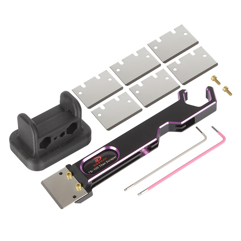 Μεταλλικός σκραπερ πλατφόρμας για 3D εκτυπωτή με PEI φύλλο, λεπίδα καθαρισμού και εξάγωνο κλειδί (SN346)