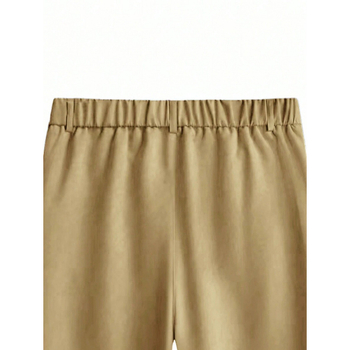 Мъжки едноцветни панталони с джобове и прав крак; лайт бизнес стил; закопчаване с три реда копчета; плат: смес от химически влакна и ацетатни влакна; тясна кройка; пуснати през лято 2023