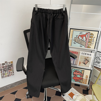 Ανδρικά παντελόνια ίσιας γραμμής, μίγμα βαμβακιού-πολυεστέρα, ελαφριά ελαστικότητα, στυλ Light Business, καλοκαίρι 2025