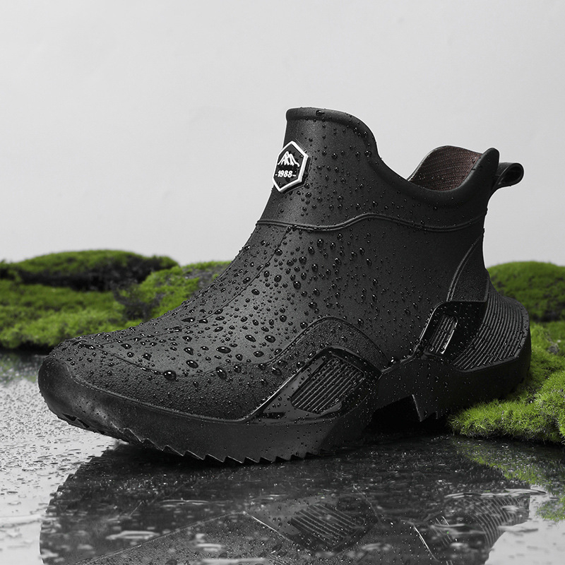 Slip-On παπούτσια εξωτερικού χώρου για όλες τις εποχές – Unisex, Ultra-Fiber άνω μέρος, στρογγυλή μύτη, δερμάτινη επένδυση, καουτσούκ σόλα