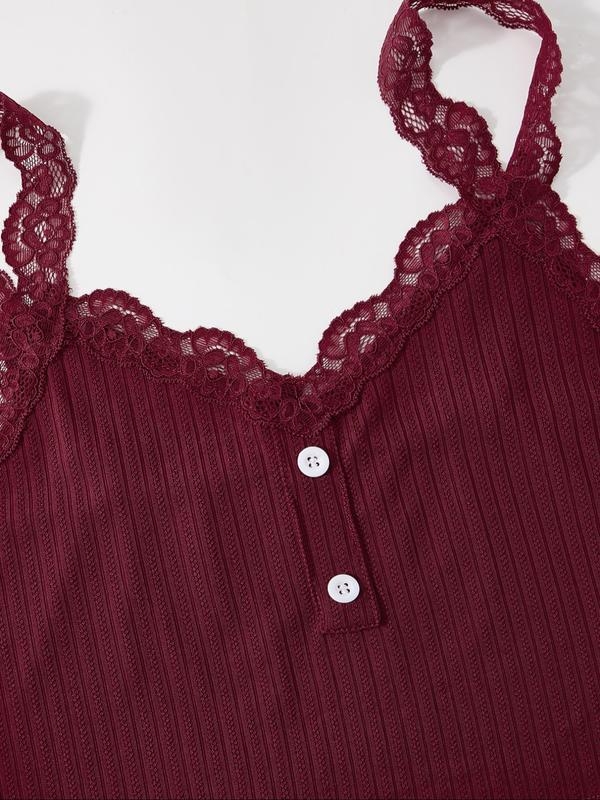 Ženski pidžama set s čipkastim obrubom i V-izrezom, njemački fleece, proljeće, elegantan