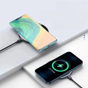 Ασύρματος φορτιστής για smartphones, 10W, Qi ταχεία φόρτιση, συμβατό με Huawei και Apple, QC3.0, 1.67A