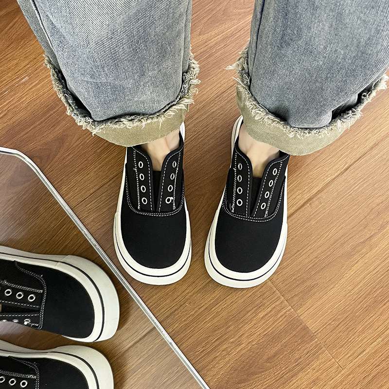 Sieviešu kanvas kurpes, kanvas augšdaļa, gumijas zole, šņorēšana