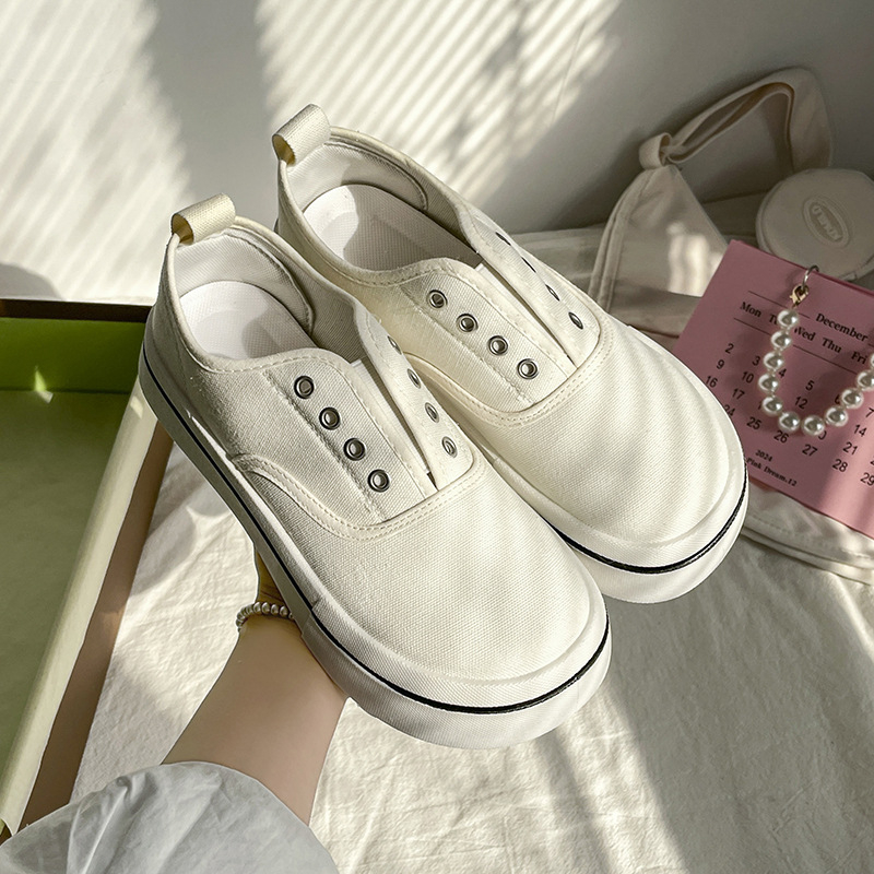 Sieviešu kanvas kurpes, kanvas augšdaļa, gumijas zole, šņorēšana