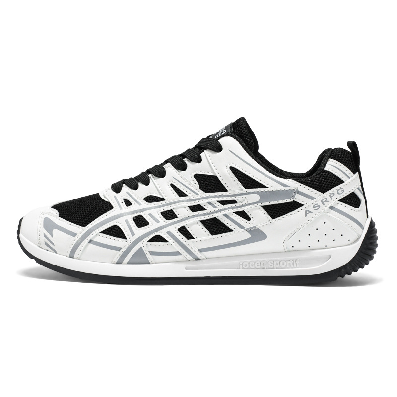 Ανδρικά καθημερινά αθλητικά παπούτσια με αναπνεύσιμη άνω με διχτυωτή επιφάνεια, σόλα PVC, κορδόνια