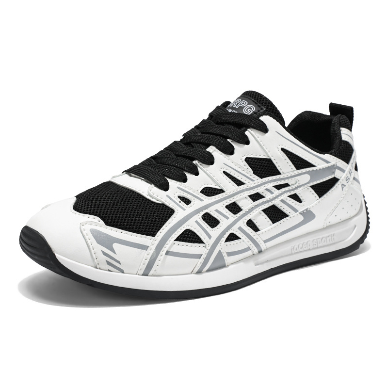 Ανδρικά καθημερινά αθλητικά παπούτσια με αναπνεύσιμη άνω με διχτυωτή επιφάνεια, σόλα PVC, κορδόνια