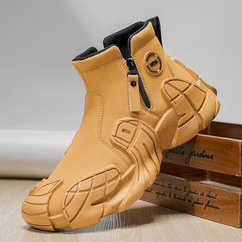 Ανδρικά παπούτσια δρόμου με PU επάνω μέρος, χαμηλή φτέρνα 1-3 εκ, παχιά φτέρνα, φθινοπωρο, μοντέλο ZL2015