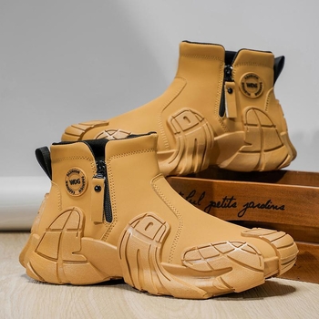 Ανδρικά παπούτσια δρόμου με PU επάνω μέρος, χαμηλή φτέρνα 1-3 εκ, παχιά φτέρνα, φθινοπωρο, μοντέλο ZL2015