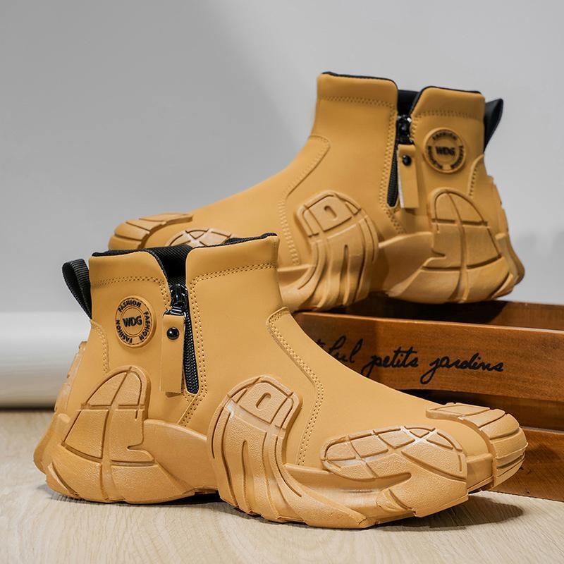 Ανδρικά παπούτσια δρόμου με PU επάνω μέρος, χαμηλή φτέρνα 1-3 εκ, παχιά φτέρνα, φθινοπωρο, μοντέλο ZL2015