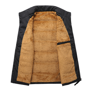 Ανδρικό γιλέκο φλίς με σταθερό γιακά, φερμουάρ, μονόχρωμο, εξωτερικό 100% πολυεστέρας, επένδυση πολυεστέρα