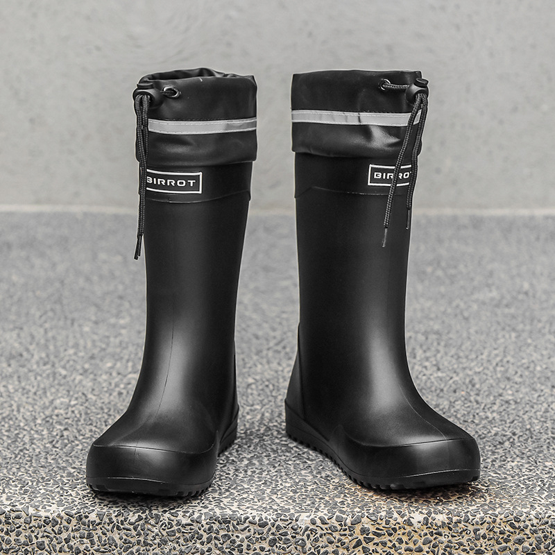 Vyriski lietaus batai vidutinio ilgio, anti-slip, PVC viršus, PU vidinis pamušalas, užsegimas su mansete
