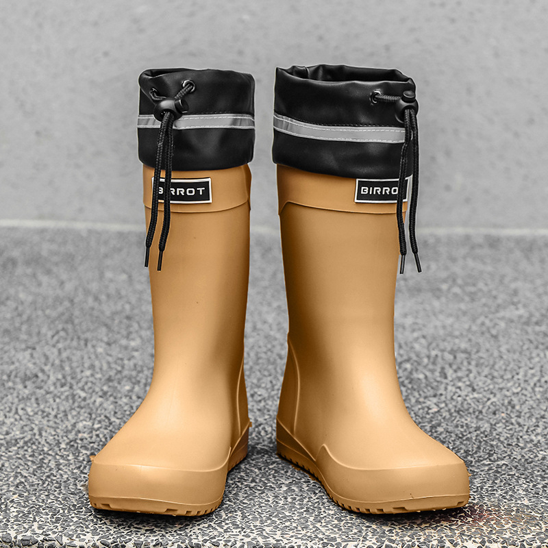 Vyriski lietaus batai vidutinio ilgio, anti-slip, PVC viršus, PU vidinis pamušalas, užsegimas su mansete