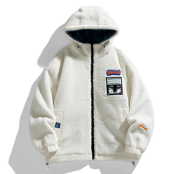 Ανδρικό παλτό με φερμουάρ, χαλαρή γραμμή, γέμισμα πολυεστέρα, πλαϊνά τσέπες