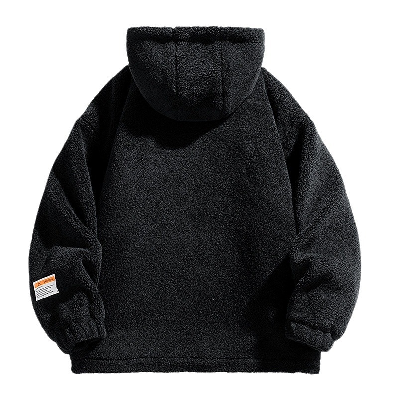 Ανδρικό παλτό με φερμουάρ, χαλαρή γραμμή, γέμισμα πολυεστέρα, πλαϊνά τσέπες