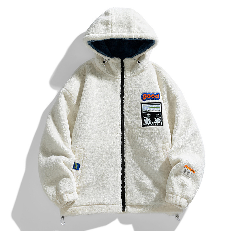 Ανδρικό παλτό με φερμουάρ, χαλαρή γραμμή, γέμισμα πολυεστέρα, πλαϊνά τσέπες