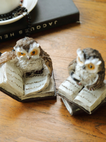 Сова от смола – винтидж американски стил, полу ръчна изработка, декоративен аксесоар за хол или кабинет, подарък за рожден ден или бизнес подарък