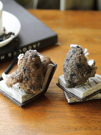 Сова от смола – винтидж американски стил, полу ръчна изработка, декоративен аксесоар за хол или кабинет, подарък за рожден ден или бизнес подарък