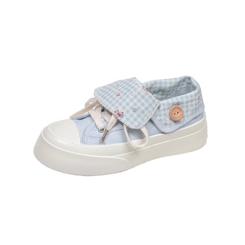 Sieviešu kanvas kurpes vasarai 2025 ar bieza zole, elpojošas, korejiešu stils