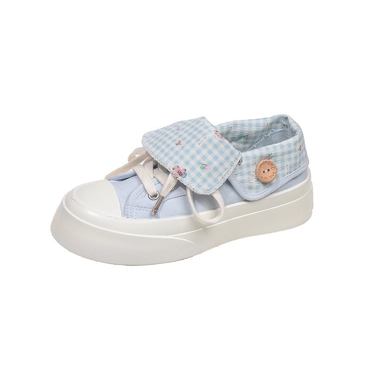 Sieviešu kanvas kurpes vasarai 2025 ar bieza zole, elpojošas, korejiešu stils