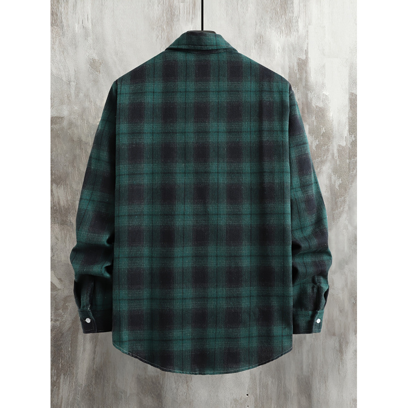 Πουκάμισο καρό, Slim Fit, Turn-down Collar, Μανίκια 3/4