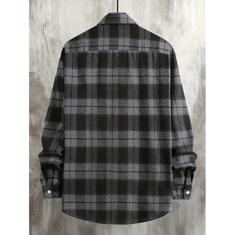 Πουκάμισο καρό, Slim Fit, Turn-down Collar, Μανίκια 3/4