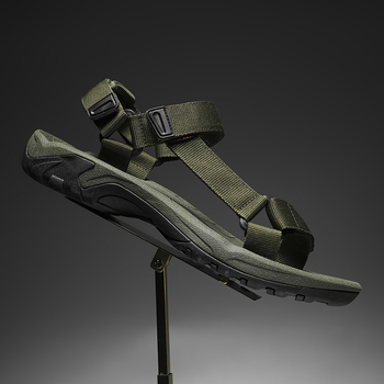 Vyriniai tinkliniai sandalai - atviras pirštas, raišteliai, neslydinti gumos padas