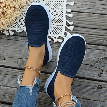 Sieviešu Slip-On kurpes ar sietve augšpusi, zemā profila, vieglas, elpojošas, gumijas zole