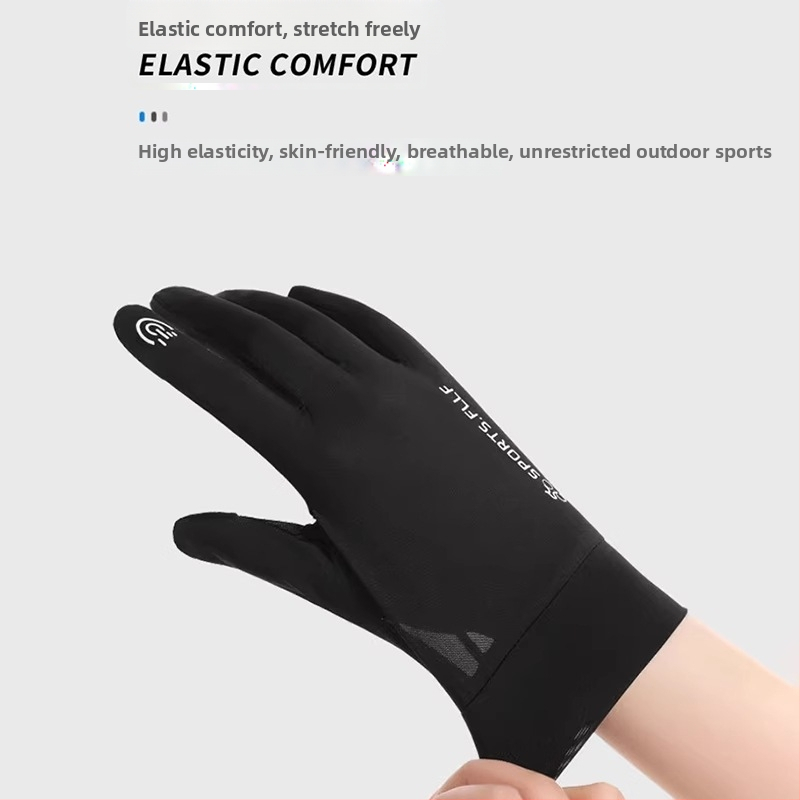 Ръкавици за шофиране и каране – Flip-Cover, Ice Silk полиестер, 61–70% основна материя, дишащи, противохлъзгащи, сензорен екран и защита от слънцето – Пролет 2025