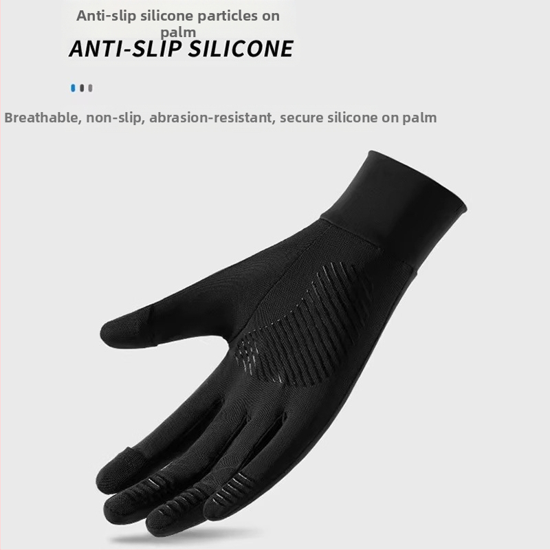 Ръкавици за шофиране и каране – Flip-Cover, Ice Silk полиестер, 61–70% основна материя, дишащи, противохлъзгащи, сензорен екран и защита от слънцето – Пролет 2025