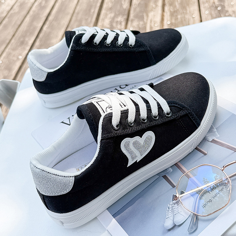 Sieviešu audekla kedas, PU augšdaļa, gumijas zole, zemais siluets, šņorēšana, tīkla iekšdaļa