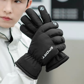 Unisex žieminės sportinės pirštinės su lietimui jautriu ekranu – poliesteris, lauke atsparios šaltam orui, tinka slidinėjimui, važiavimui dviračiu ir jojimui