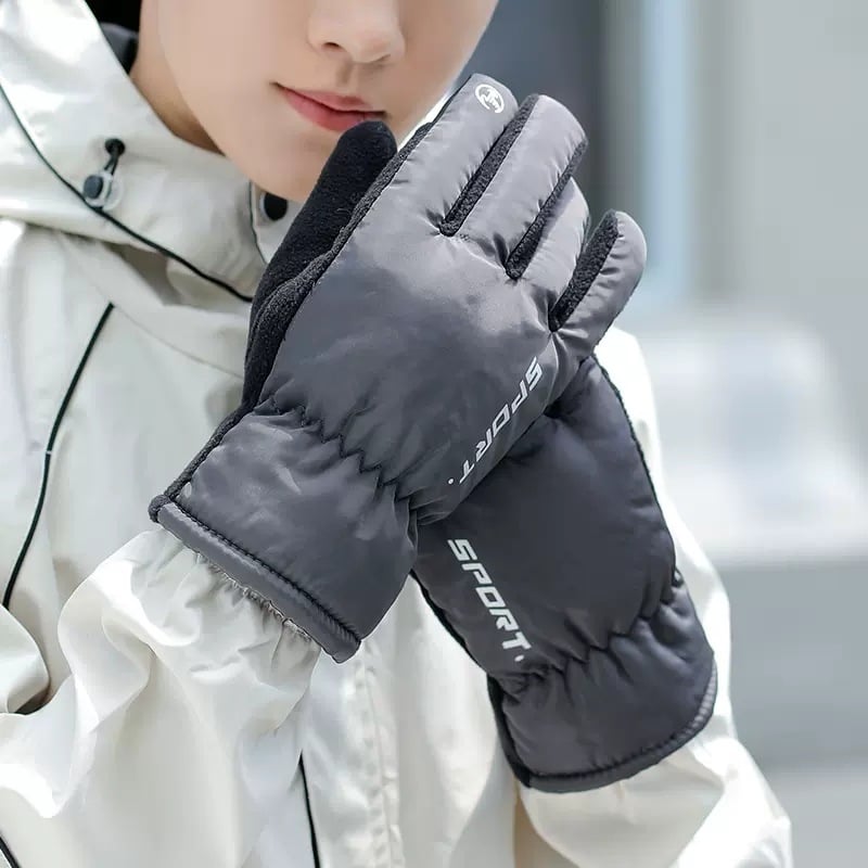 Unisex žieminės sportinės pirštinės su lietimui jautriu ekranu – poliesteris, lauke atsparios šaltam orui, tinka slidinėjimui, važiavimui dviračiu ir jojimui