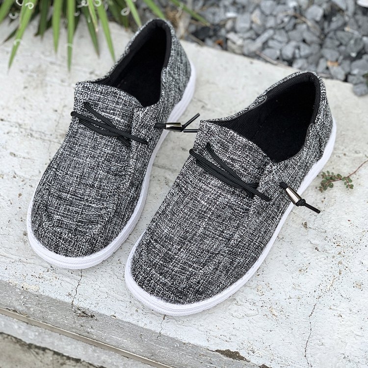 Női kényelmes lapos cipő, kerek orr, slip-on, alacsony sarok 1–3 cm