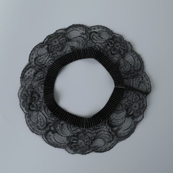 Δαντελωτός ψεύτικος γιακάς με ελαστικό λεπτό μεταξωτό φουλάρι – Ενήλικες (Πολυεστερικό μετάξι; Τζιάνγκσί Γκανζού; Φθινόπωρο 2025)