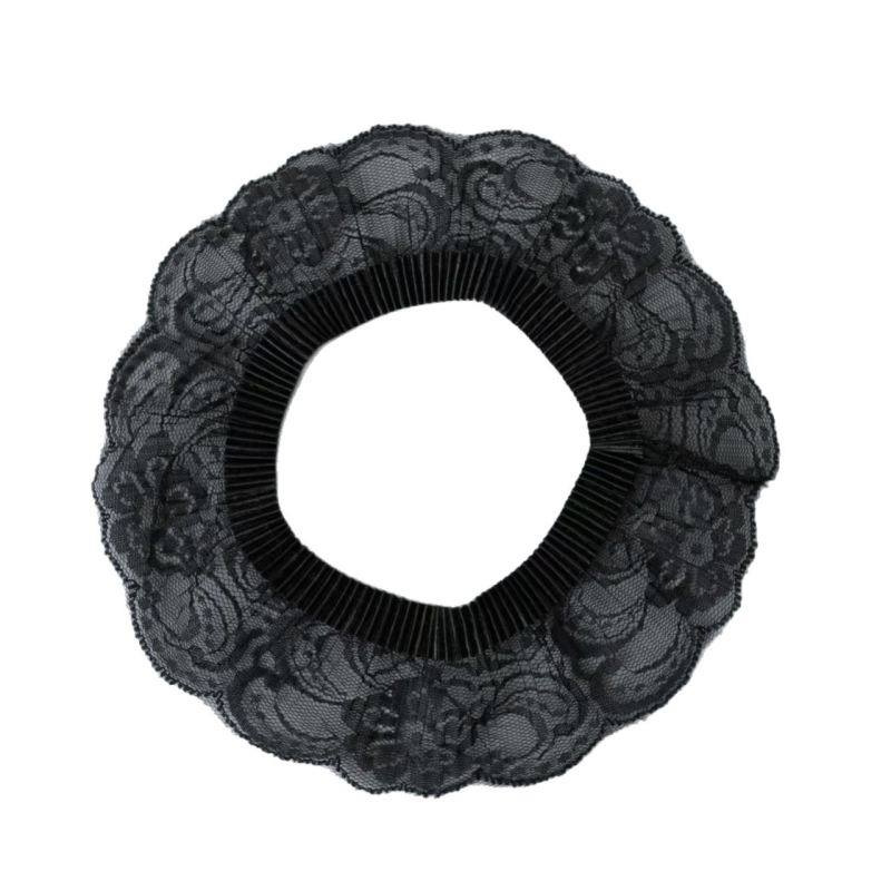 Csipkés hamis gallér elasztikus vékony sál – Felnőttek (Poliészter-selyem; Jiangxi Ganzhou; 2025 ősz)