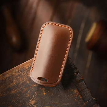 Hallmo rankų darbo raktų dangtelis iš karvės odos Volvo — retro stilius, suderinamas su XC60, S90, XC90, V90, V60, XC40